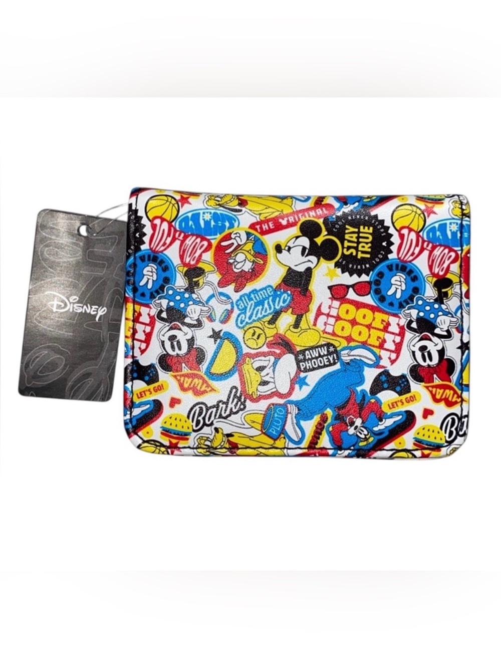 Disney Mickey and Friends Sticker Bomb Bifold Wallet Buckle-Down NWT Giftable